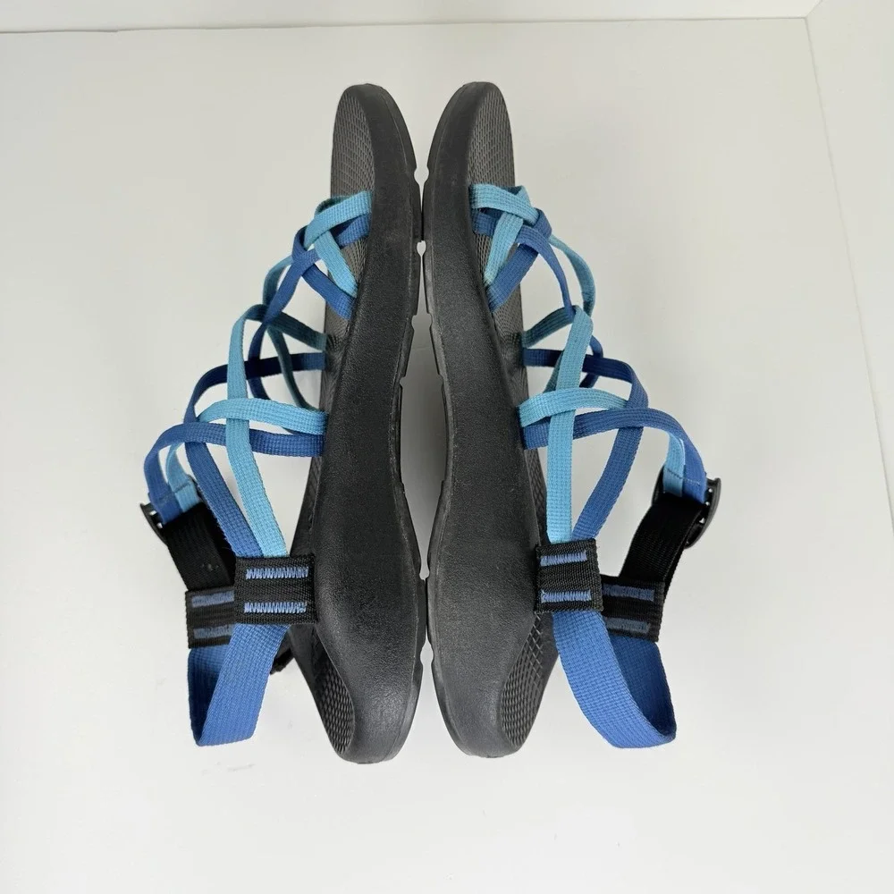 Chaco ZX2 Womens 10 Blue Double Strap Toe Loop Vibram Sandals